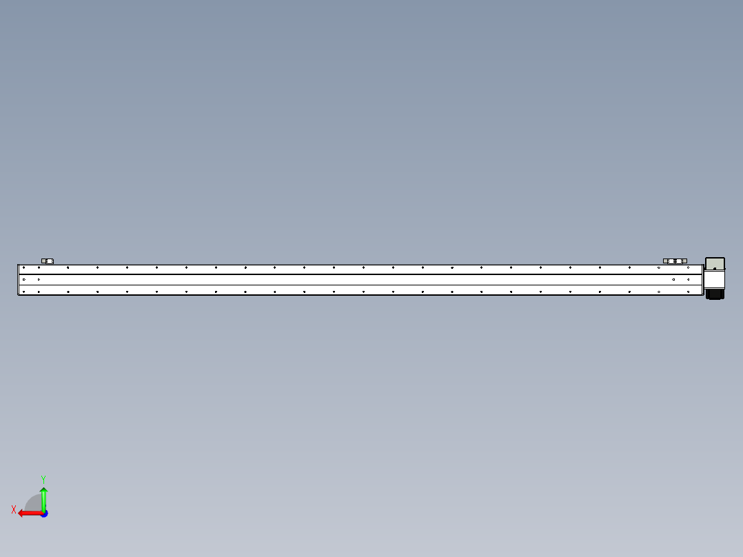 同步带滑台-半封闭B10H-L45-S2100-RU-P40-D3后视图