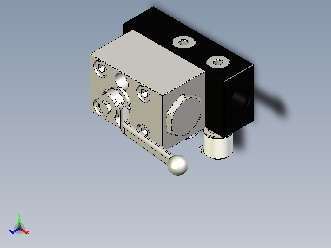 霍尼韦尔测试阀HON 914正等轴测图