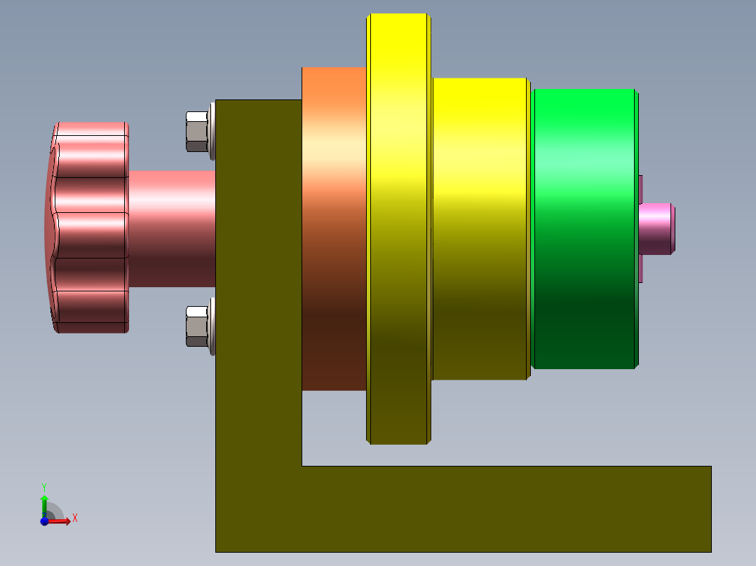 螺纹锁紧机构前视图