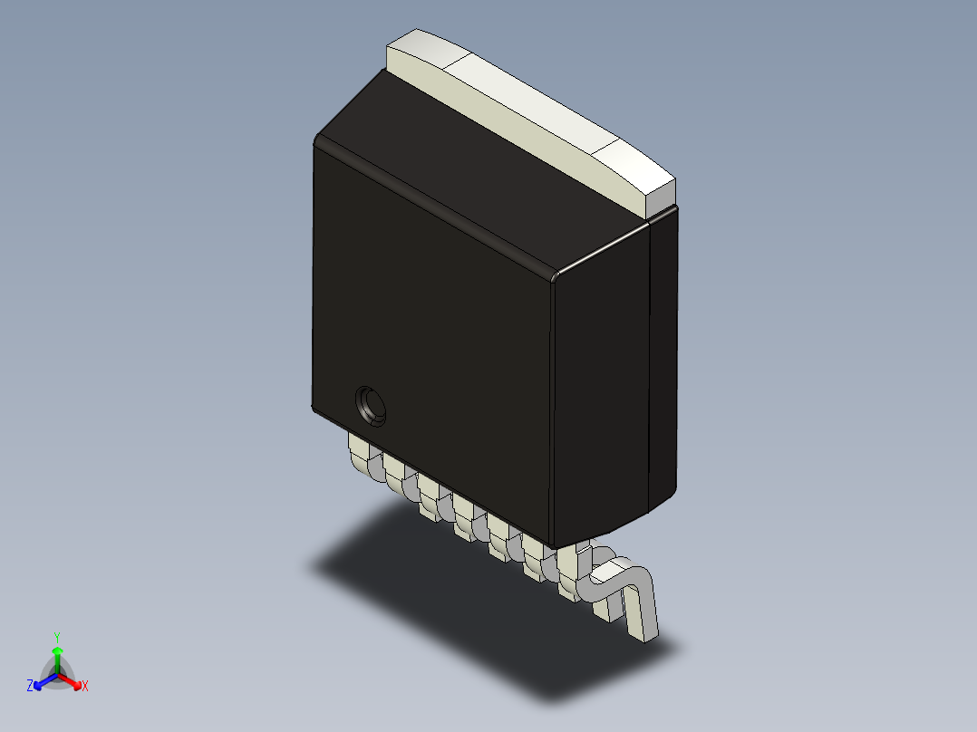 带有7个引脚-连接的TO263封装正等轴测图