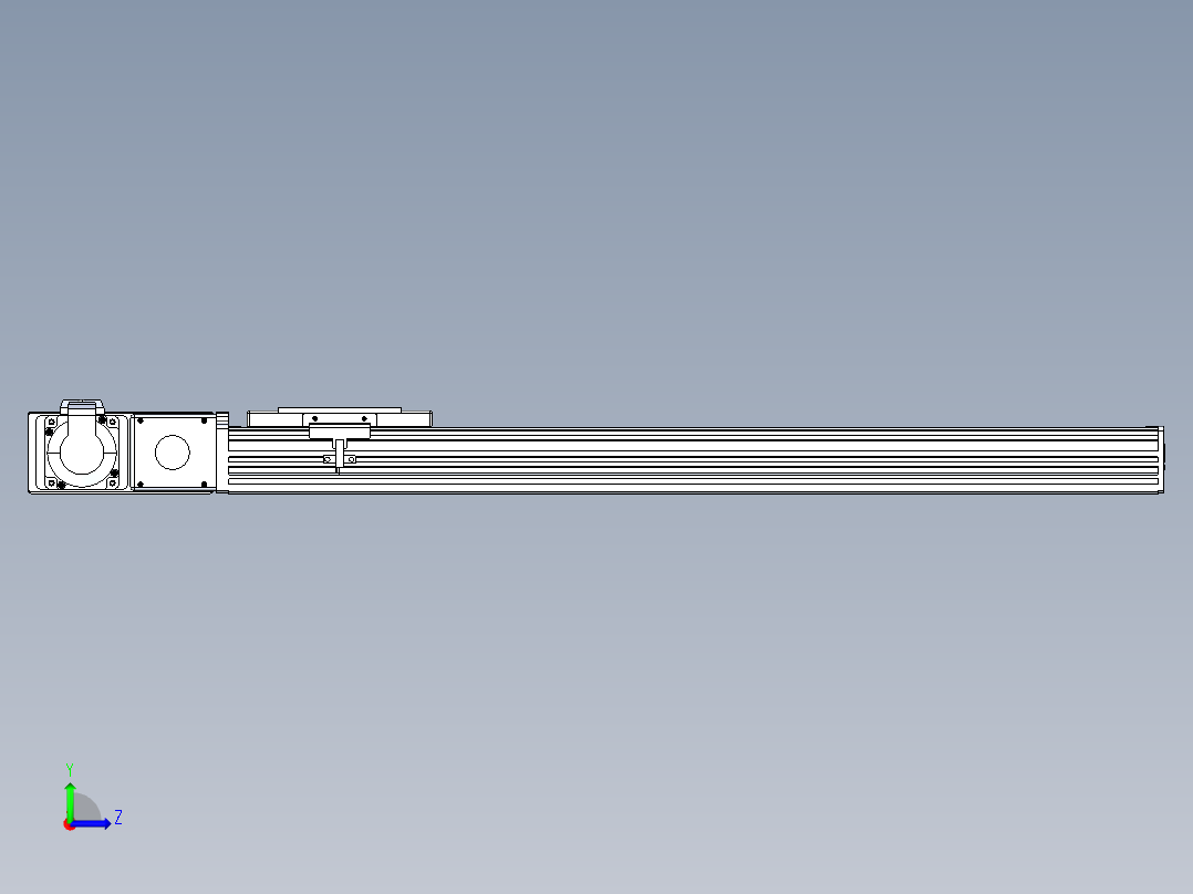 同步带全封闭直线模组TPA-HCB-110D-90-L550-ML-C-P40-N3左视图