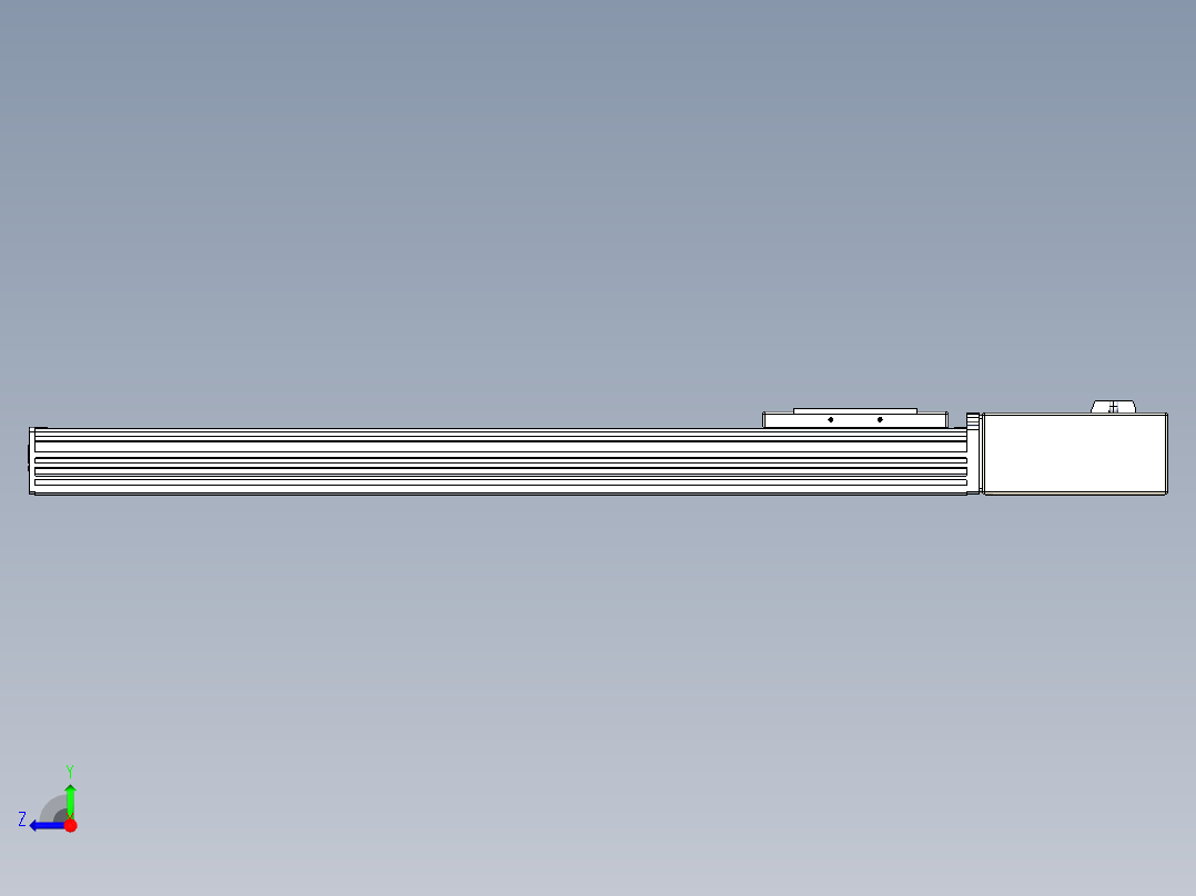 同步带全封闭直线模组TPA-HCB-110D-90-L550-ML-C-P40-N3右视图