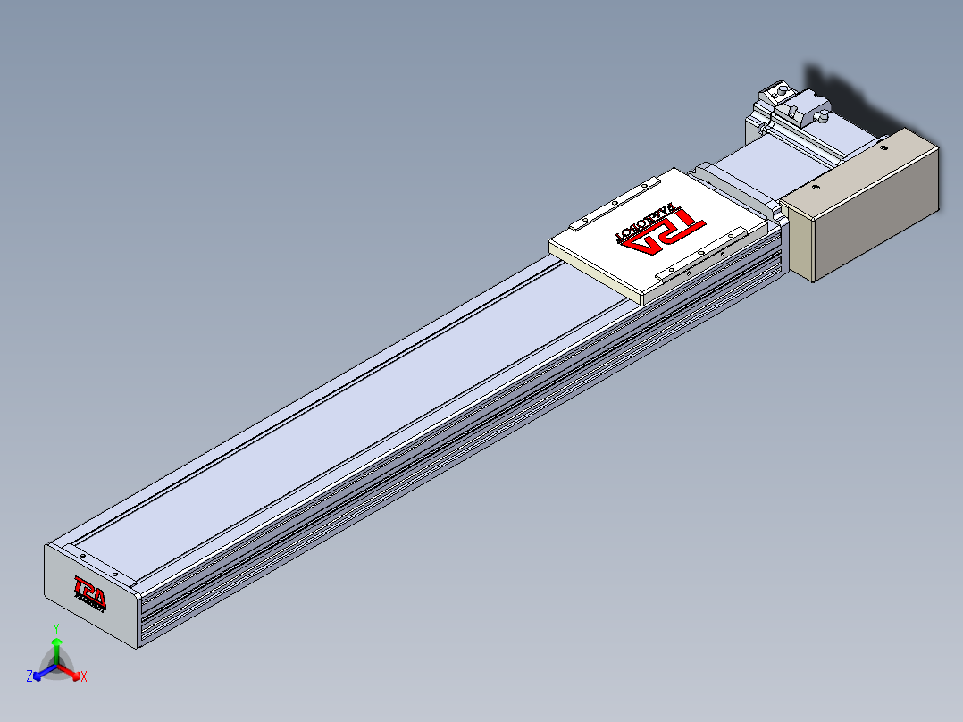 同步带全封闭直线模组TPA-HCB-110D-90-L550-ML-C-P40-N3正等轴测图