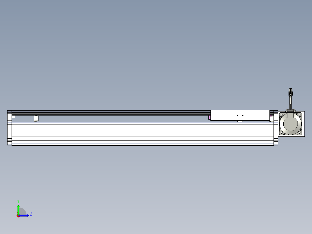 东锦同步带传动-直线滑台模组DH210B-L150-S600-BL-P750W-C3.STEP左视图