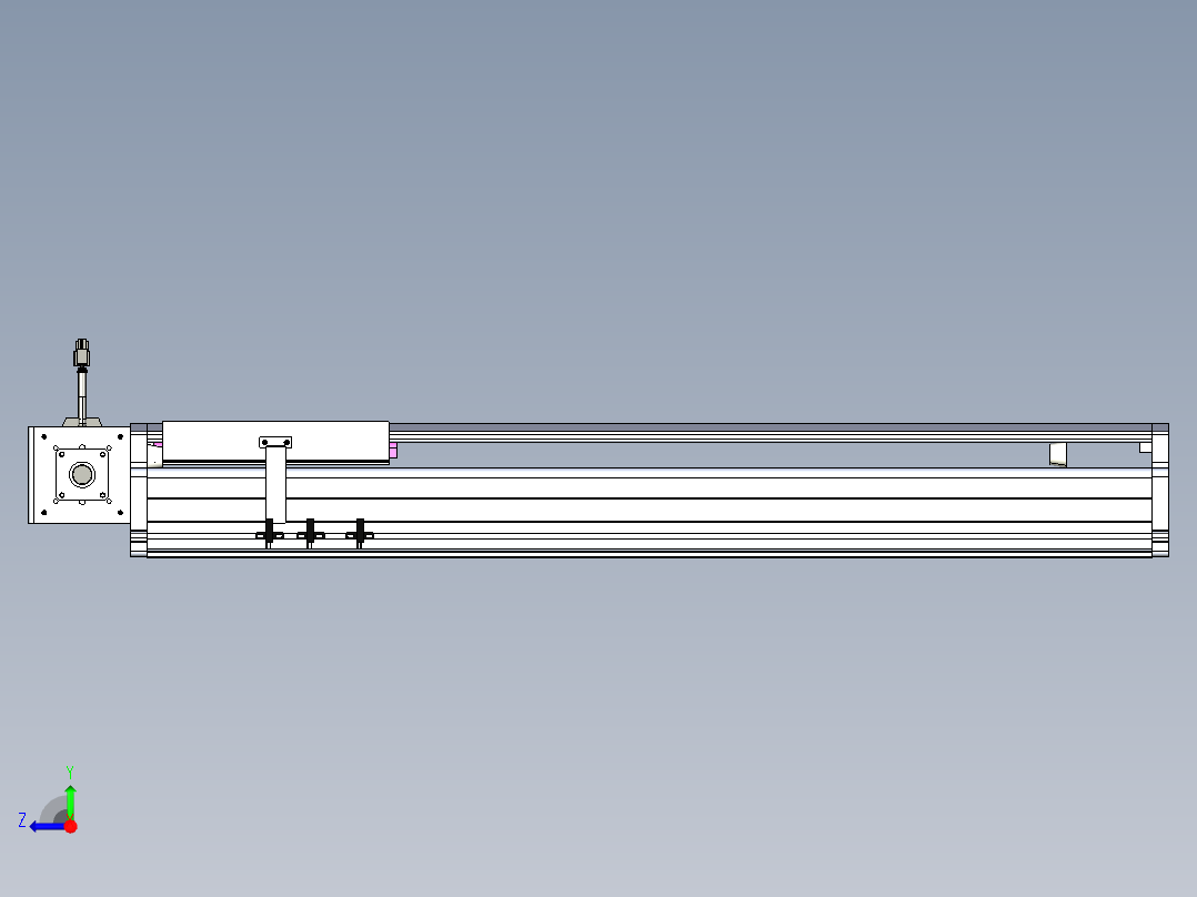 东锦同步带传动-直线滑台模组DH210B-L150-S600-BL-P750W-C3.STEP右视图