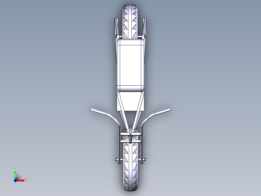 电动自行车 摩托车 (4)前视图