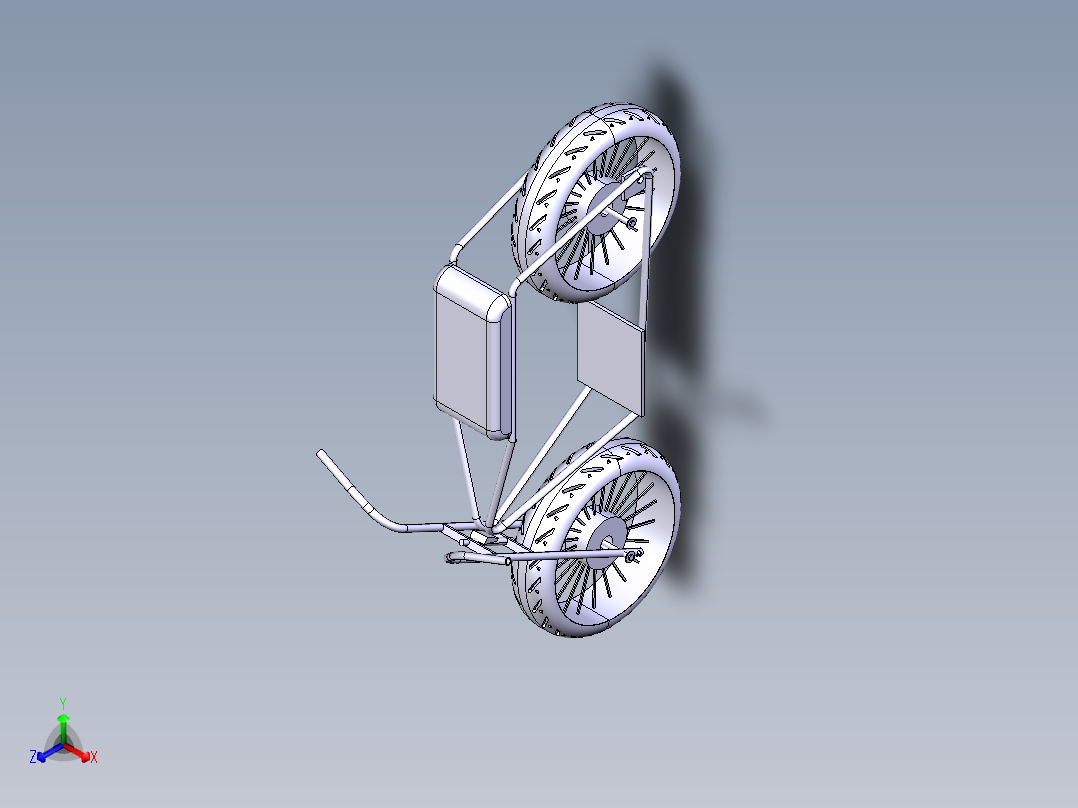 电动自行车 摩托车 (4)正等轴测图