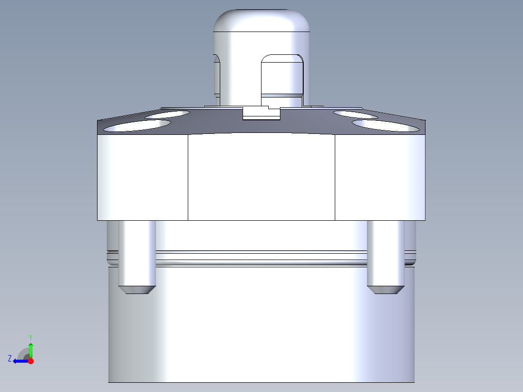 KOSMEKSFK2130-G多系列多零件图纸模型右视图