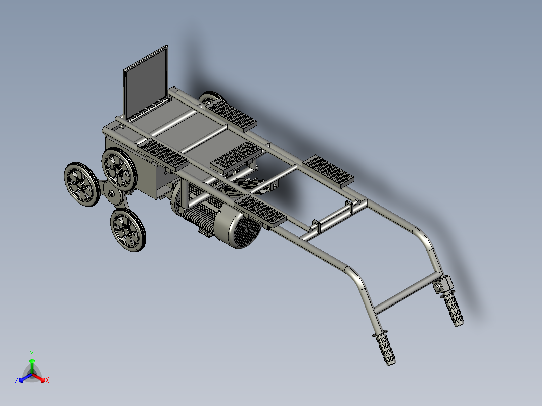 电动爬楼行李架设计 1134656 三维通用格式正等轴测图
