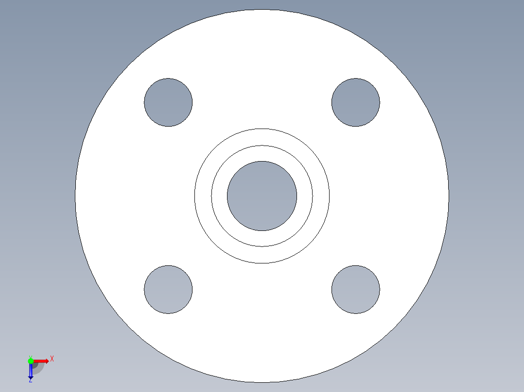 聚氯乙烯配件28-Sch80_Flange Vanstone_SPIG_856-007_0.75in俯视图