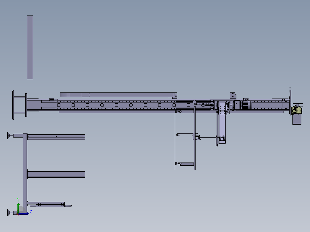 硬纸板材起吊装卸助力臂左视图