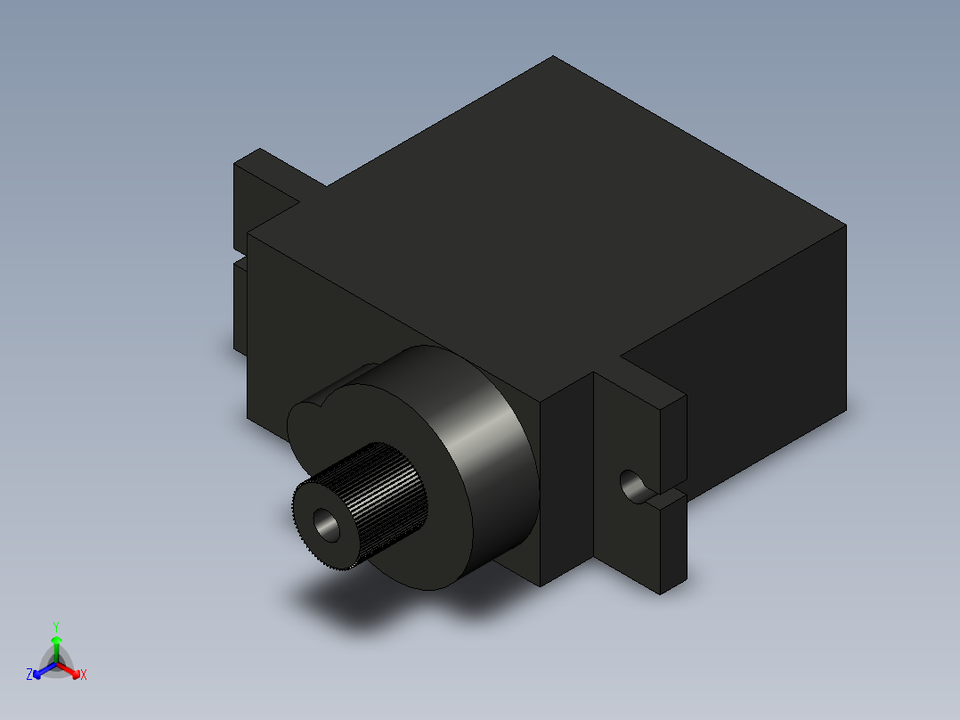 伺服电机正等轴测图