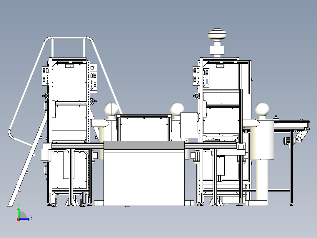 汽车空调面板装配流水线左视图