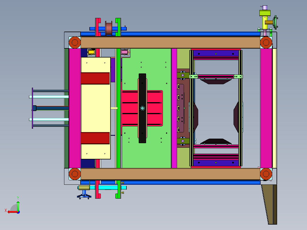 塑料手提瓶排序队列装箱设备后视图