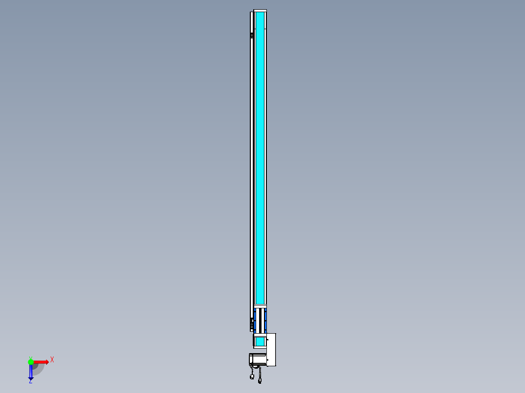威洛博LB.GB同步带传动--欧规系列LB6A-L65-S1400-BL俯视图