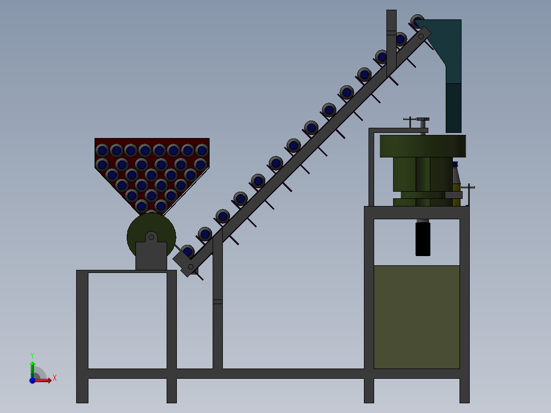 饮料自动输送机方案前视图