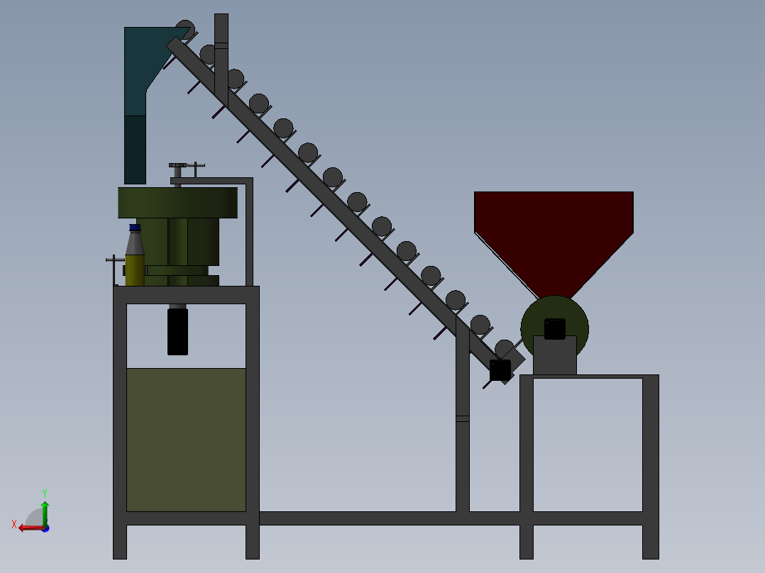 饮料自动输送机方案后视图