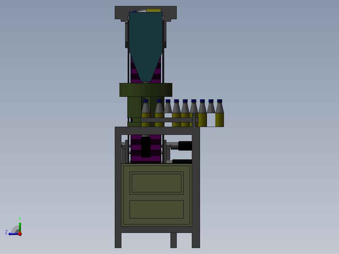 饮料自动输送机方案右视图