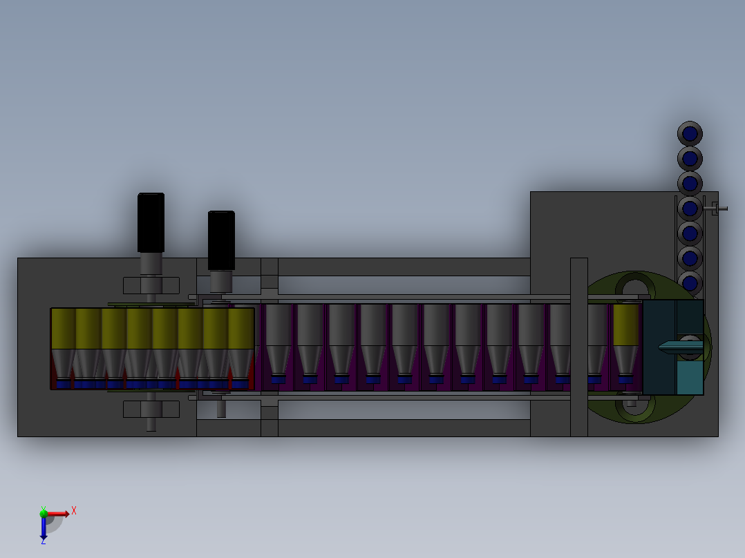 饮料自动输送机方案俯视图