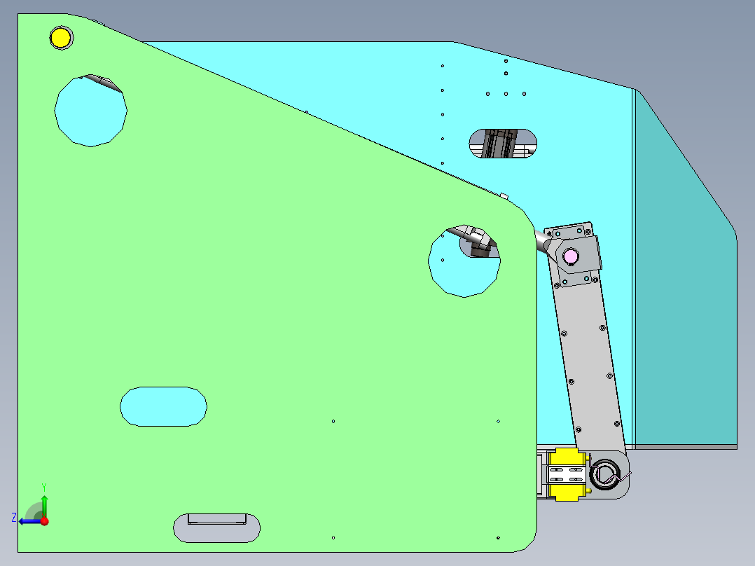 翻料机（sw17可编辑+工程图+bom）右视图
