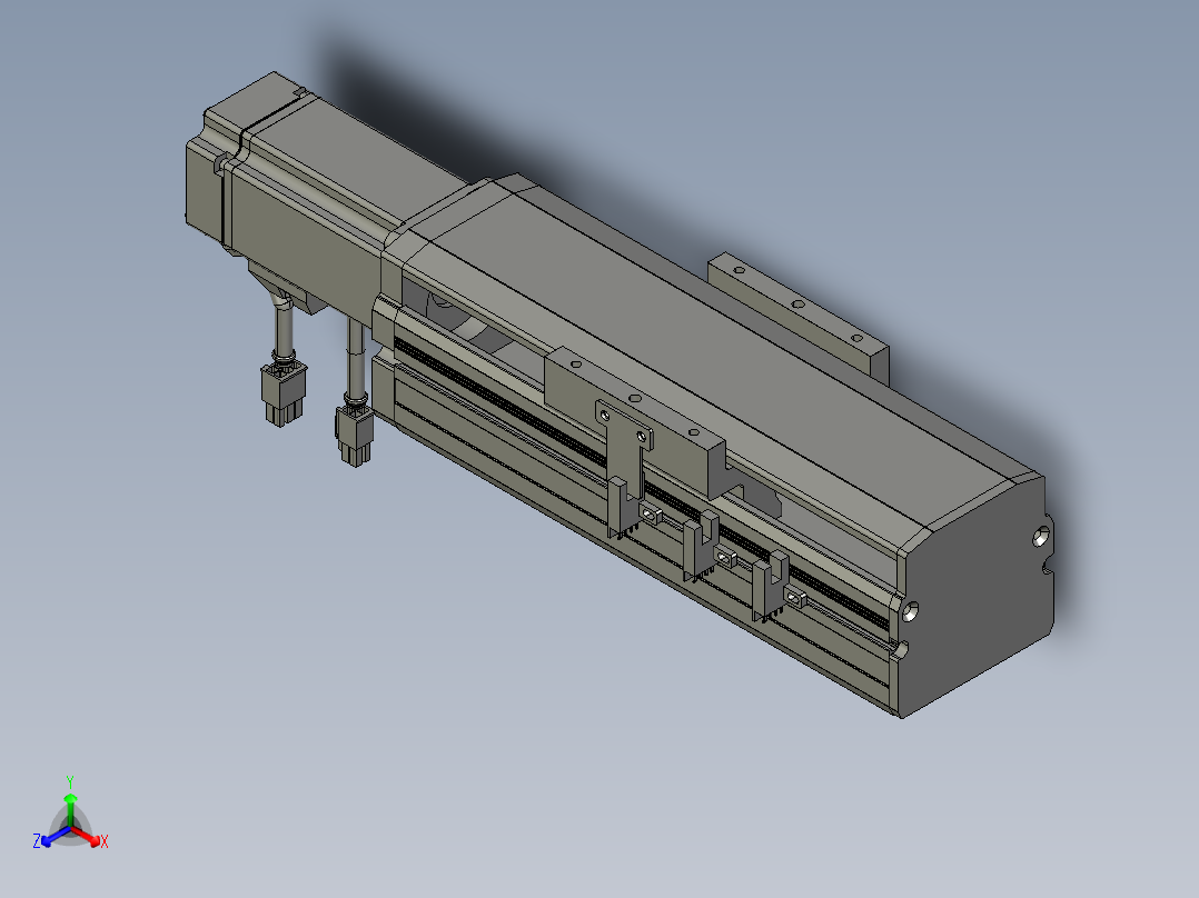 东锦丝杆传动-直线滑台模组DH85-C-L10-S50-BC-P400W-C3正等轴测图