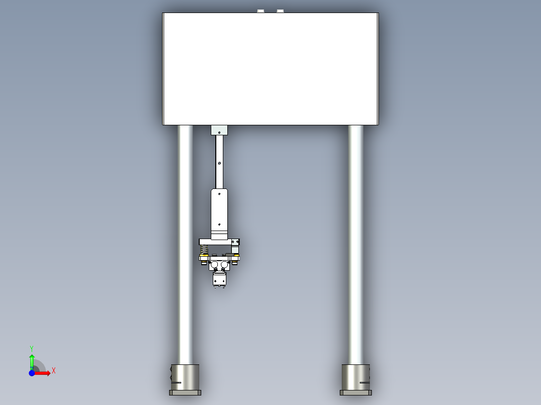 机械爪N型气动前视图