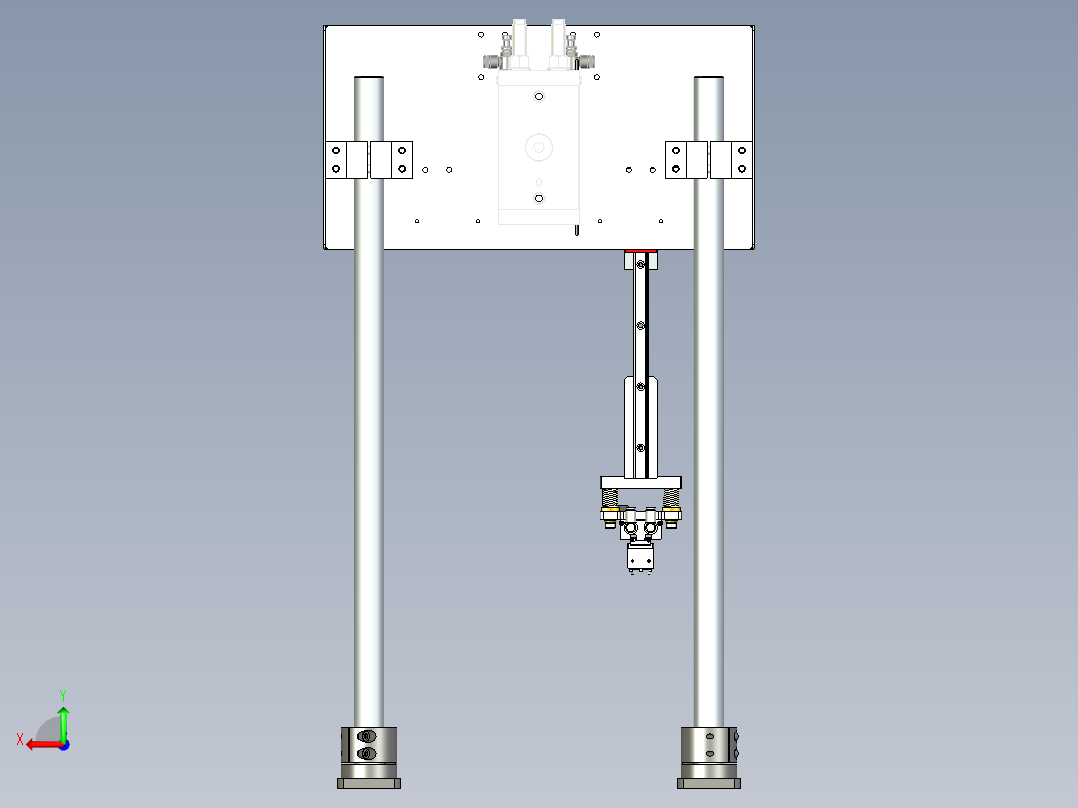 机械爪N型气动后视图