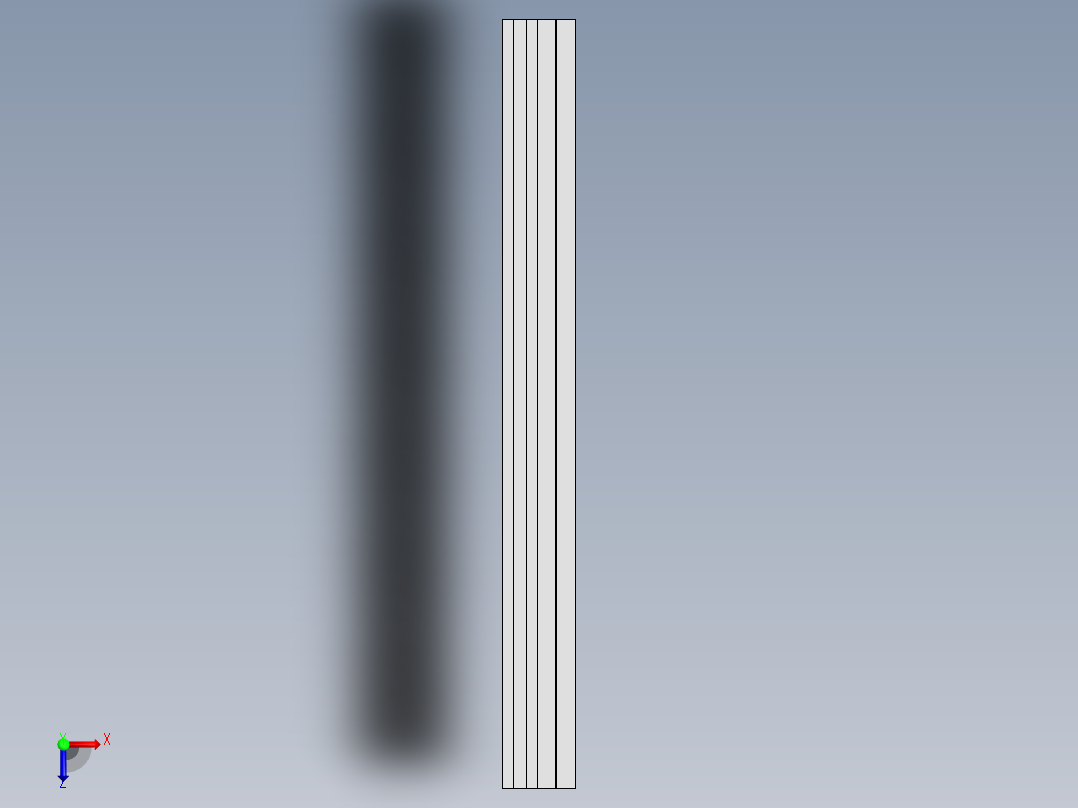 传感器通用安装型材-怡合达型号-ATS05-619-L200 自由添加安装孔加工俯视图