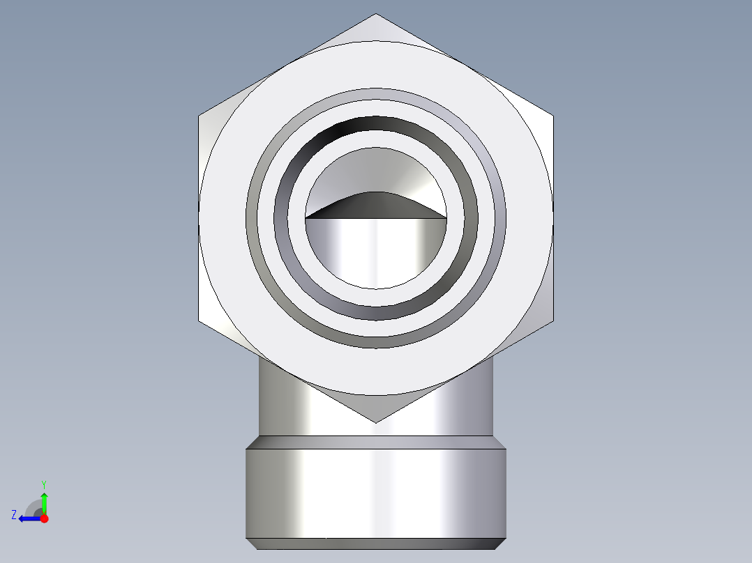 卡套式工业通用硬管接头EO_Bulkhead_elbow_WSV15LOMD71右视图