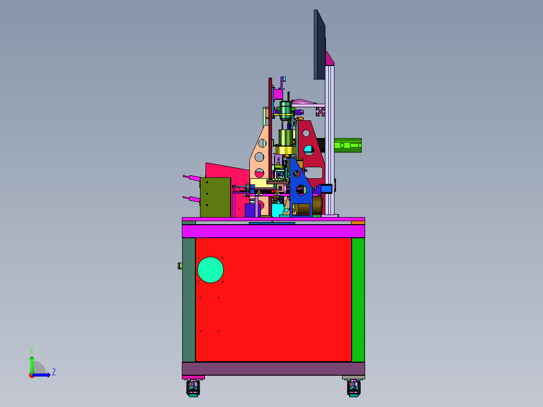 贴片功率电感编带包装机左视图