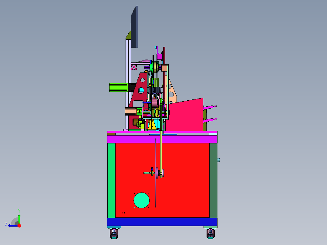 贴片功率电感编带包装机右视图