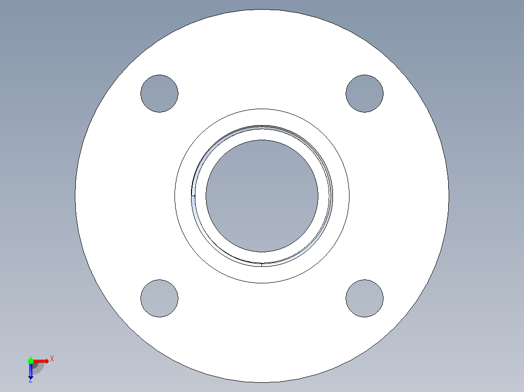 CPVC管件27-Sch80_Flange Vanstone_FPT_9855-015_1.5in俯视图