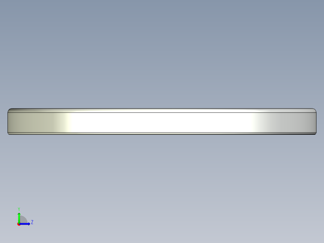 紧固件-STEP 0.2500 Flat Washer左视图