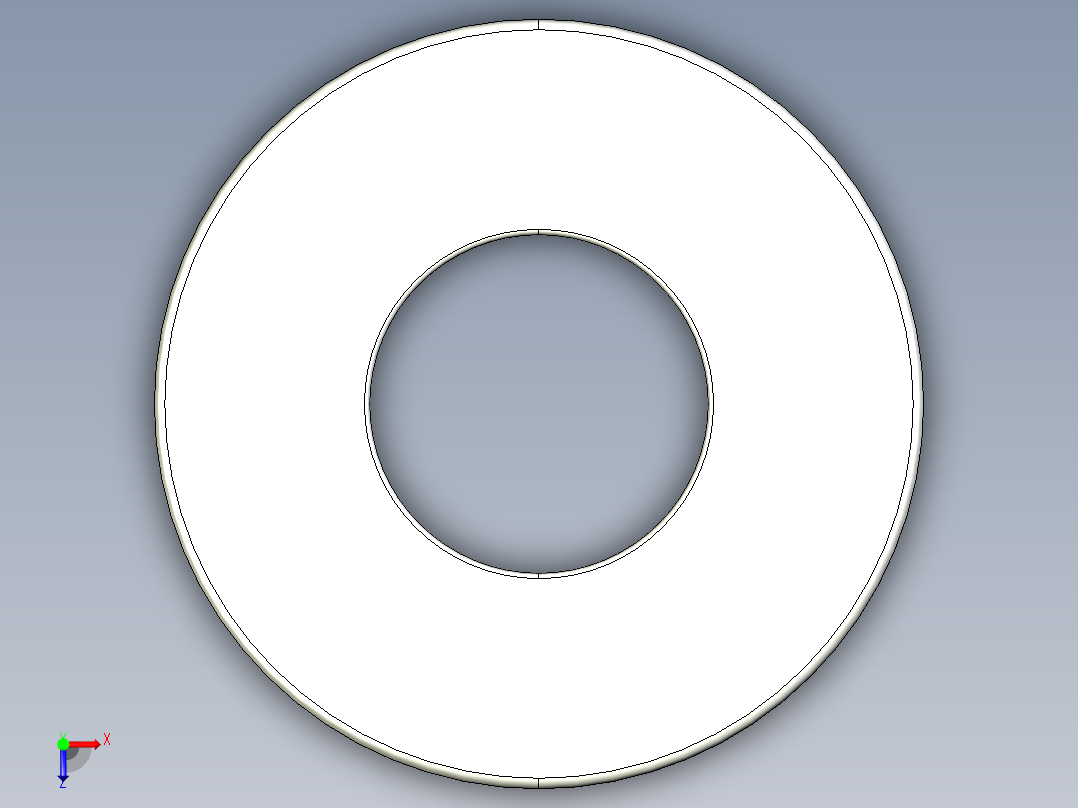 紧固件-STEP 0.2500 Flat Washer俯视图