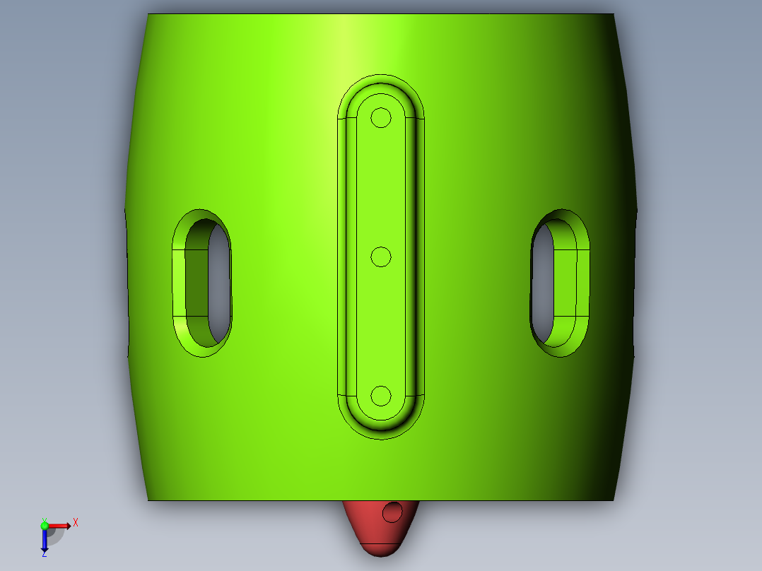 12-24V水下推进器无刷电机4叶螺旋桨20a 30-200KW俯视图