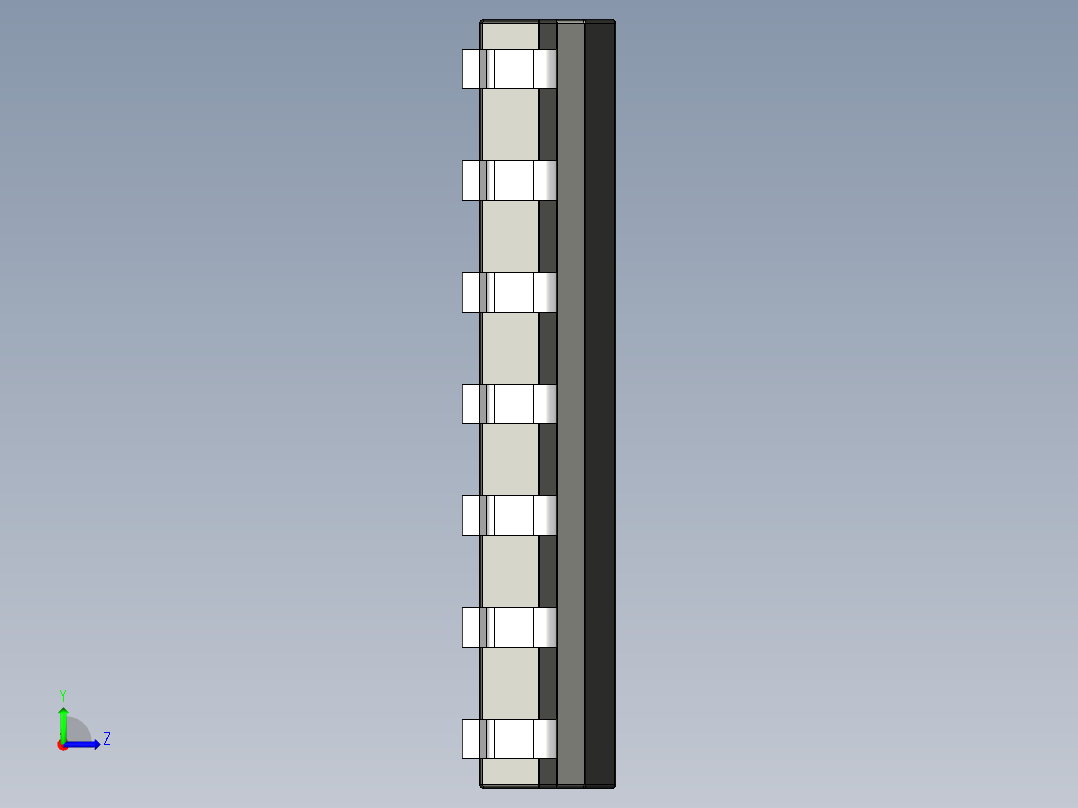 元器件3D封装SOIC1441左视图