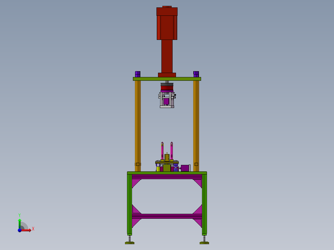 电机转子压入机sw18可编辑前视图