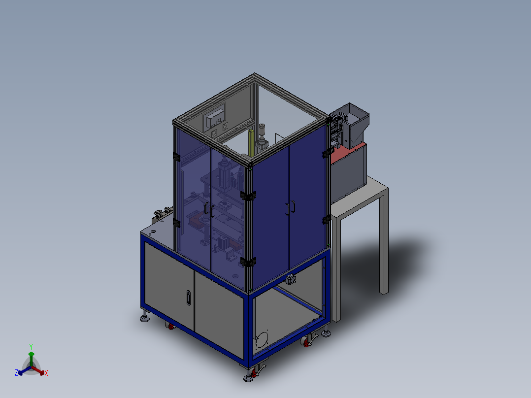 自动锁螺丝机sw20可编辑正等轴测图