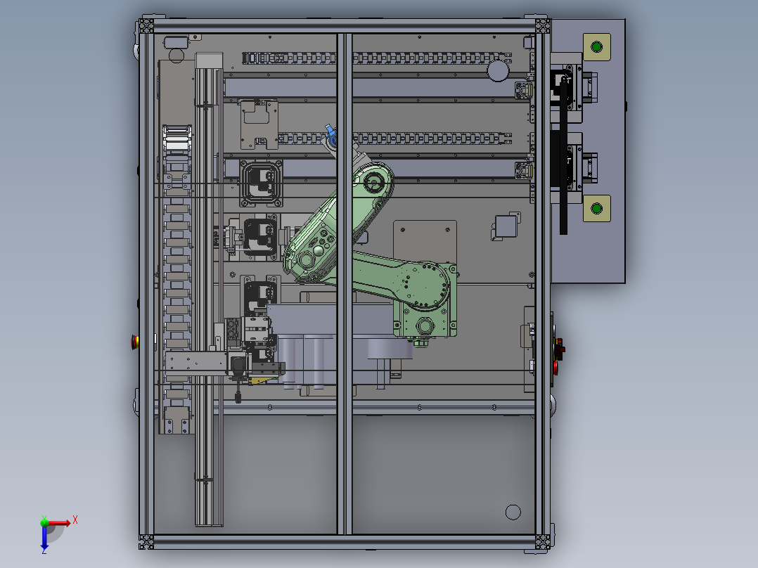 机器人锁螺丝机（sw22可编辑+工程图）俯视图
