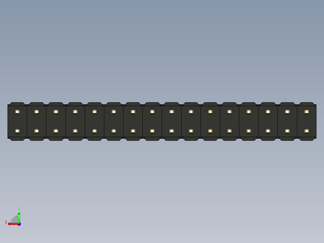 彩色公头100mil（2.54mm）系列-DS1021_black_2x16p_100mil_Type1_rev1.0后视图