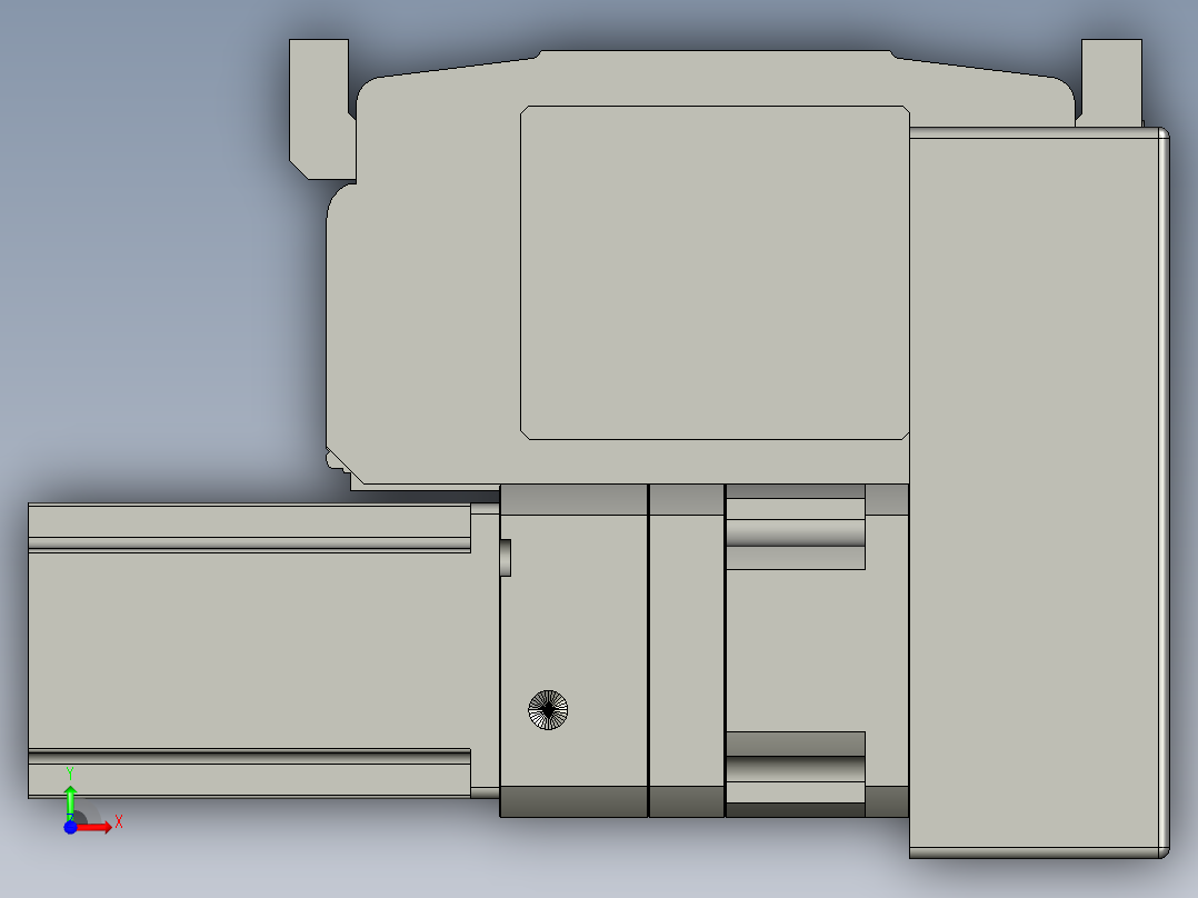直线模组LHB21-L40-S1500-RD设计图纸前视图