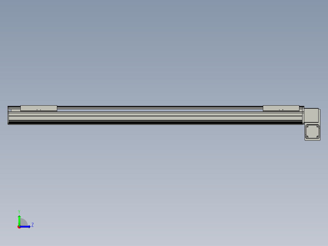 直线模组LHB21-L40-S1500-RD设计图纸左视图
