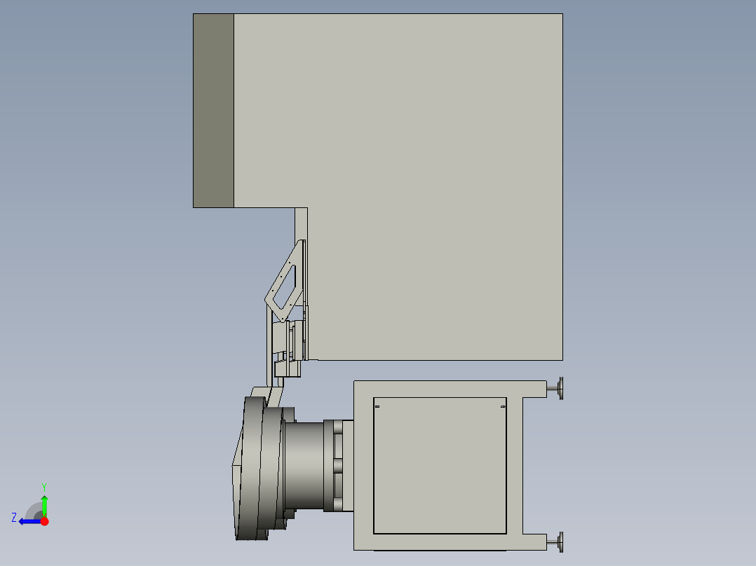 上料摆料进淬火炉右视图