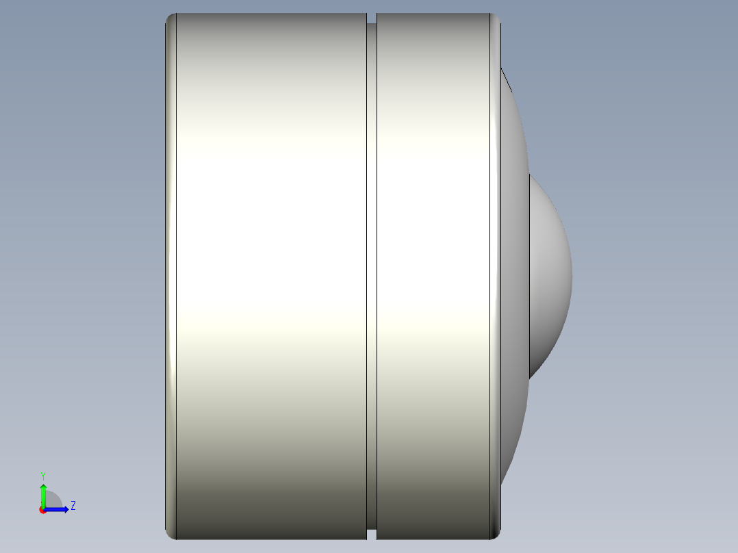 萬向滾珠61-3D多系列多零件图纸模型左视图