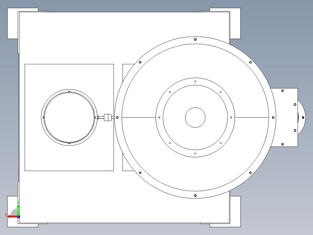 粉体定量供料系统设计-粉体稳流供料机含开题、proe三维及18张CAD图后视图