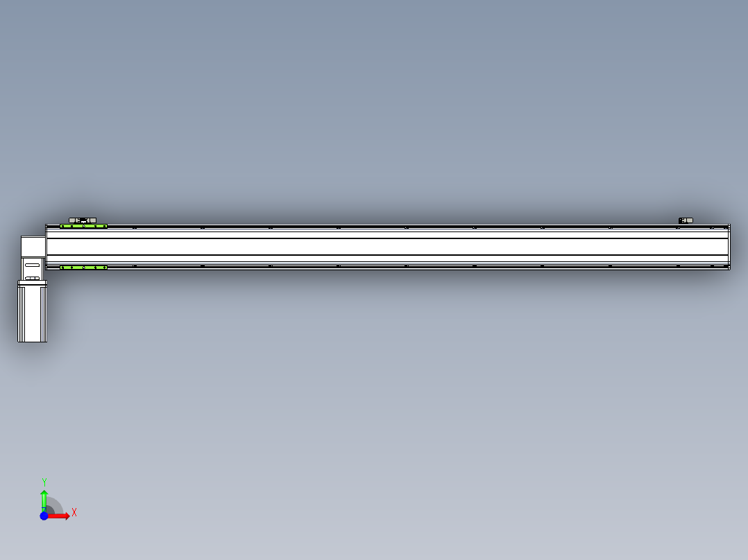 同步带滑台-半封闭B13-L90-S1750-L-Z86-D3前视图