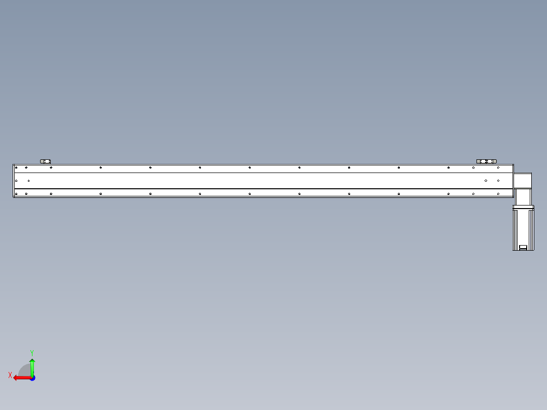 同步带滑台-半封闭B13-L90-S1750-L-Z86-D3后视图