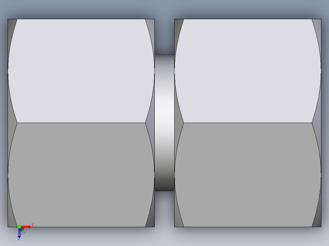 卡套式工业通用硬管接头EO_Swivel_union_GZ12LCF俯视图