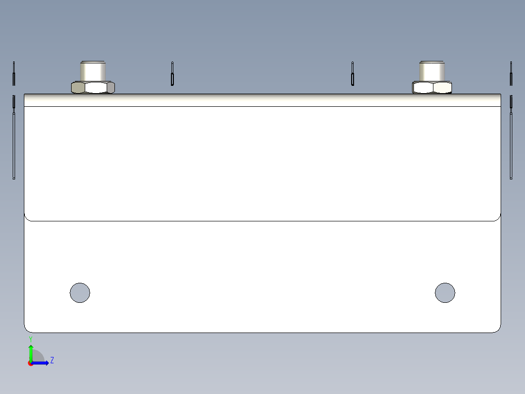 导向板项目256-220和256-350左视图