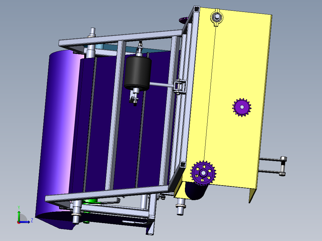 葡萄埋藤机含工程图仿真说明书sw12可编辑 含WORD文档 和DWG工程图左视图